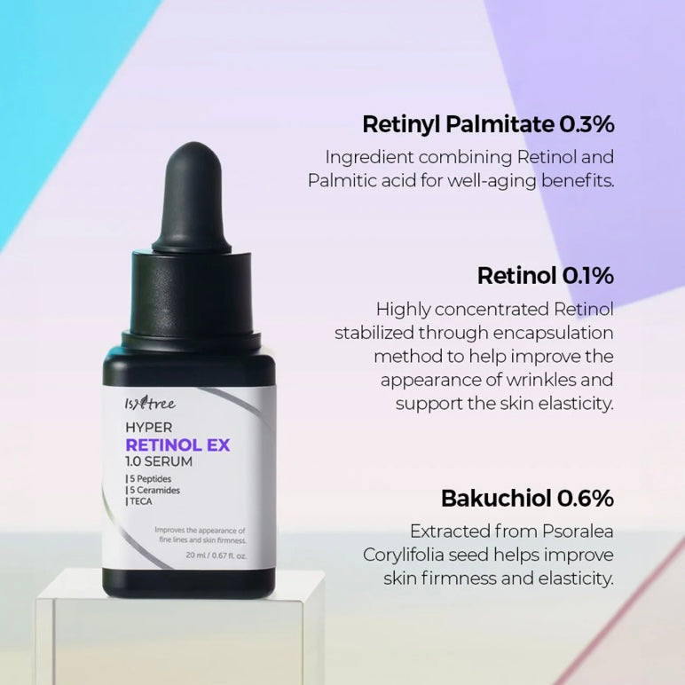 ISNTREE Hyper Retinol EX 1.0 Serum 20ml | 5 Peptides | 5 Cermaides