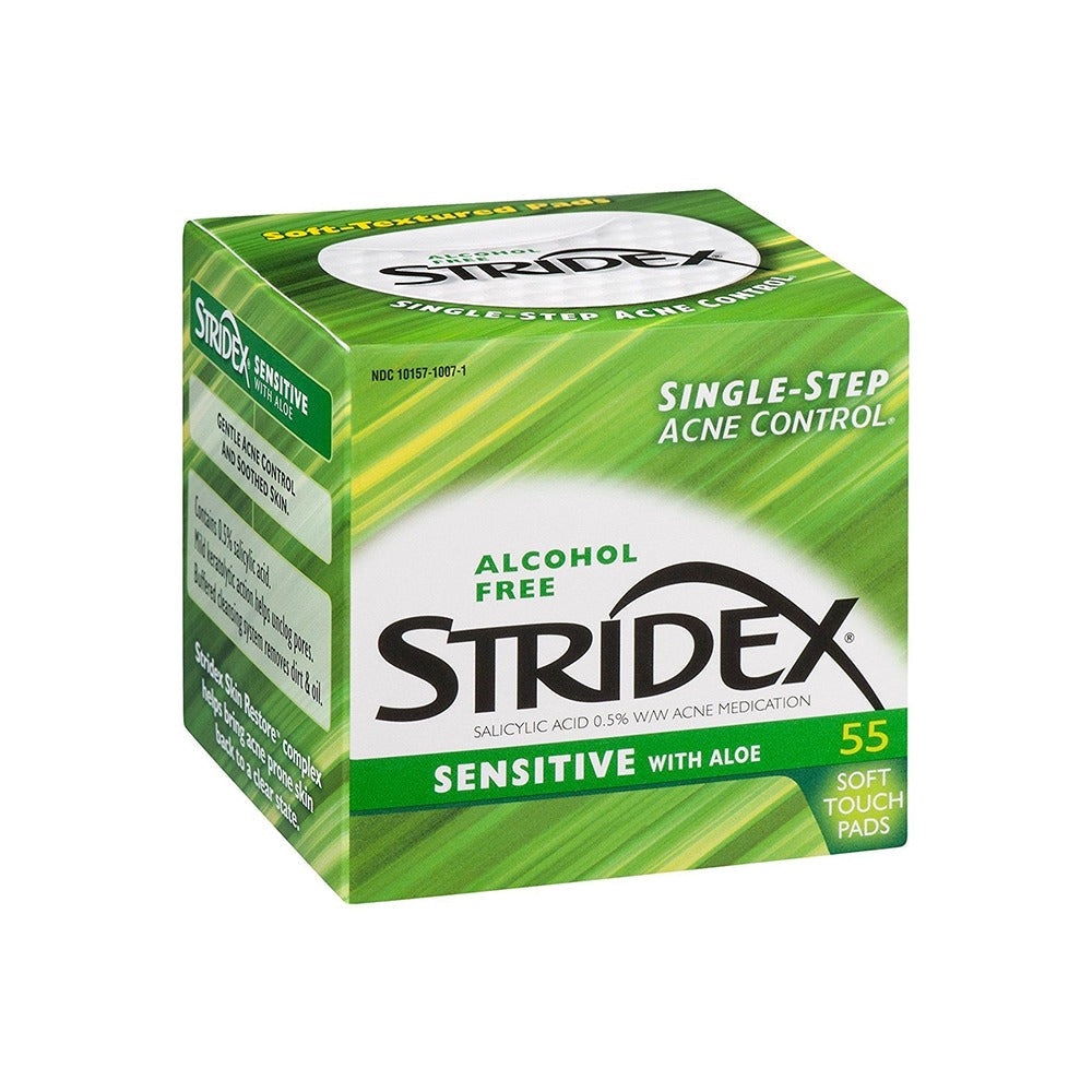 Stridex Acne pads for sensitive skin with Aloe