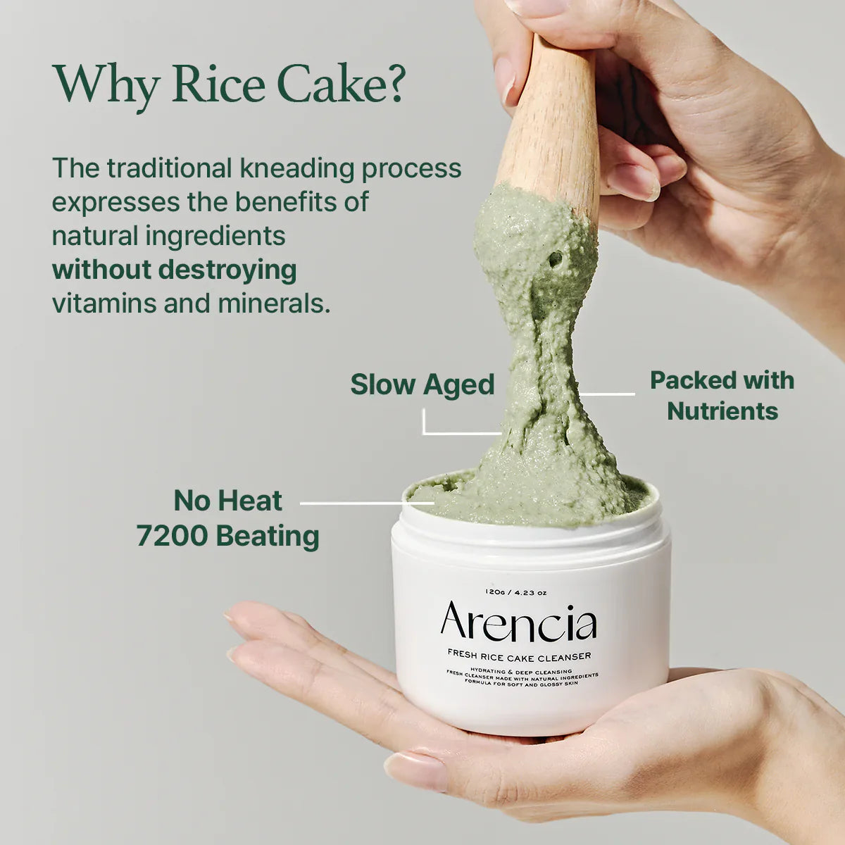 Arencia fresh green rice mochi cleanser